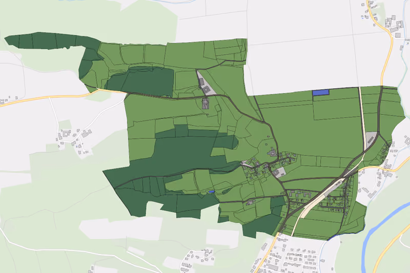 Kartenvorschau des Bodenverbrauchs der KG Dietmannsdorf