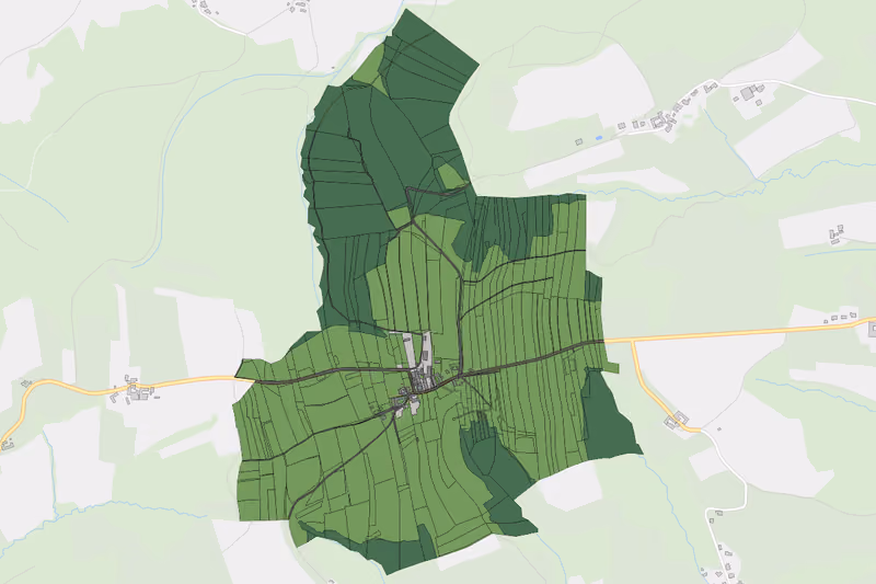 Kartenvorschau des Bodenverbrauchs der KG Ebersreith