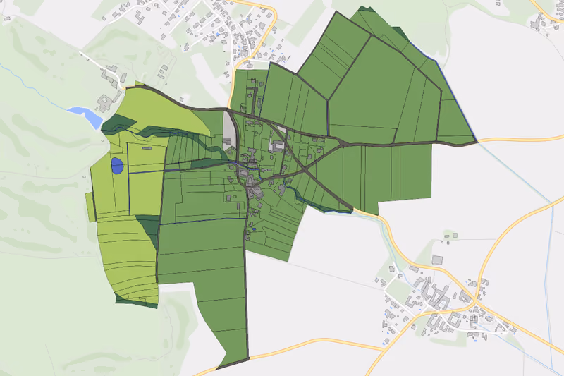 Kartenvorschau des Bodenverbrauchs der KG Gabersdorf