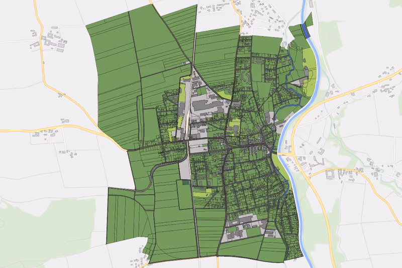 Kartenvorschau des Bodenverbrauchs der KG Obergrafendorf