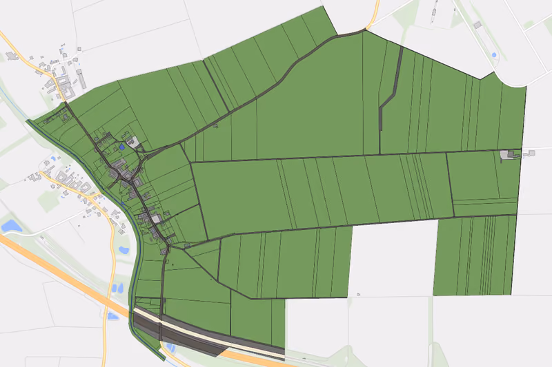 Kartenvorschau des Bodenverbrauchs der KG Haindorf