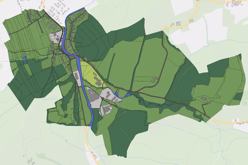 Kartenvorschau des Bodenverbrauchs der KG Heuberg