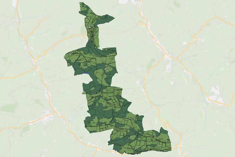Kartenvorschau des Bodenverbrauchs der KG Hochstraß