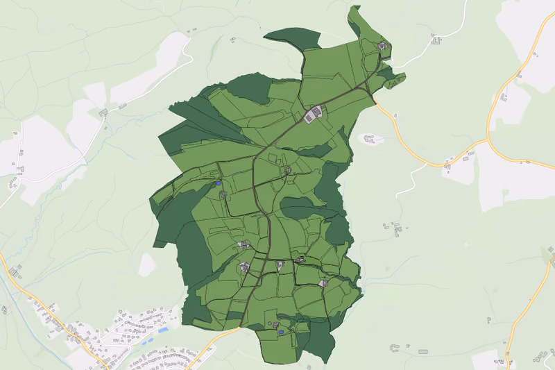 Kartenvorschau des Bodenverbrauchs der KG Kirchsteig