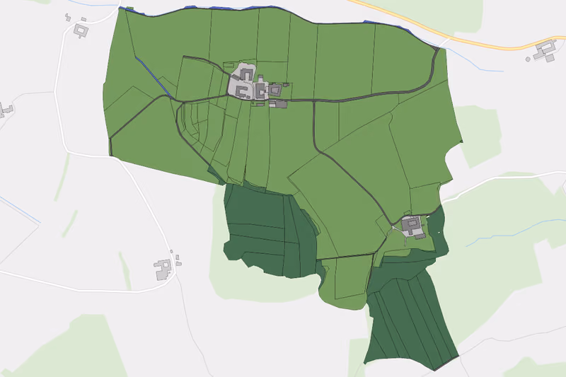 Kartenvorschau des Bodenverbrauchs der KG Kreisberg