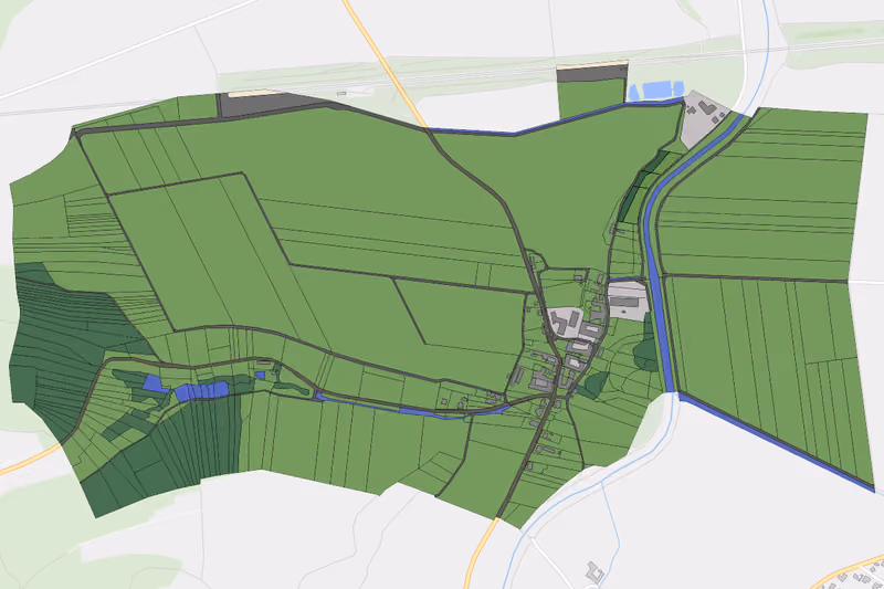 Kartenvorschau des Bodenverbrauchs der KG Mauterheim