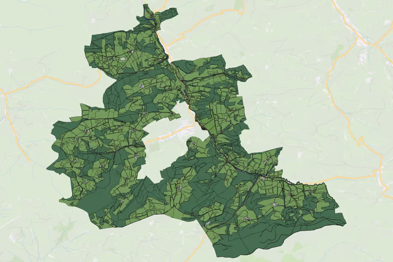 Kartenvorschau des Bodenverbrauchs der KG Michelbach Dorf