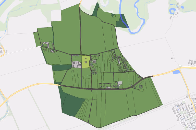 Kartenvorschau des Bodenverbrauchs der KG Mitterau