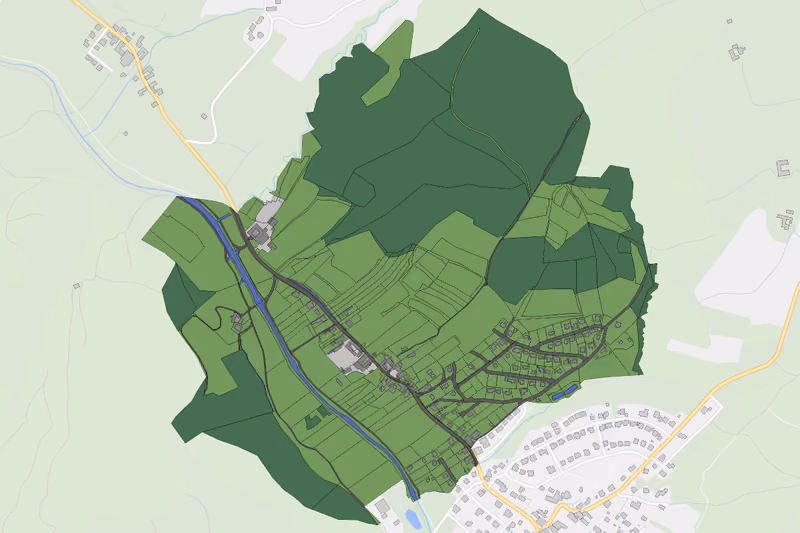 Kartenvorschau des Bodenverbrauchs der KG Mitterfeld