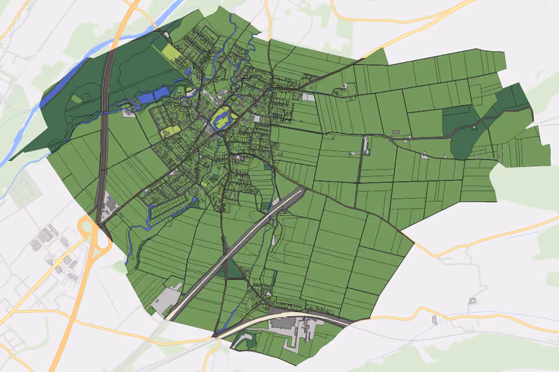 Kartenvorschau des Bodenverbrauchs der KG Pottenbrunn