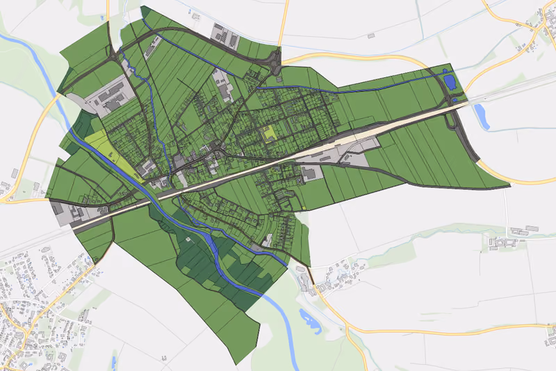 Kartenvorschau des Bodenverbrauchs der KG Prinzersdorf
