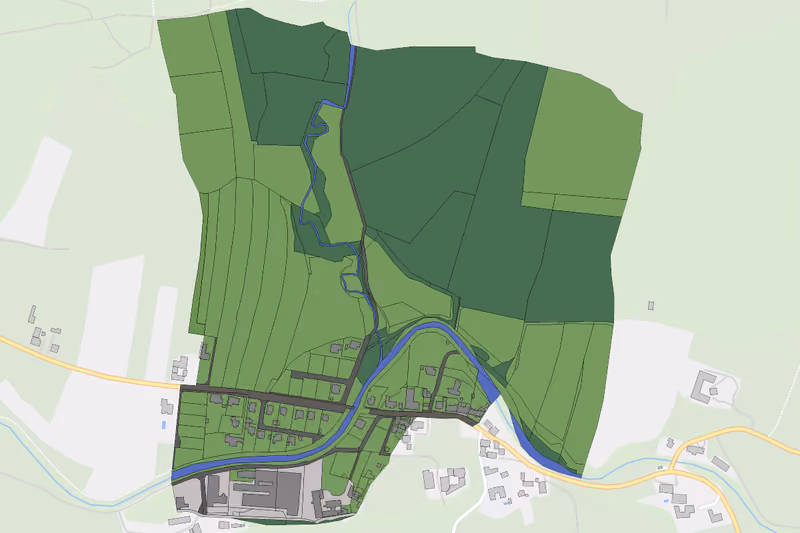 Kartenvorschau des Bodenverbrauchs der KG Steinabruck