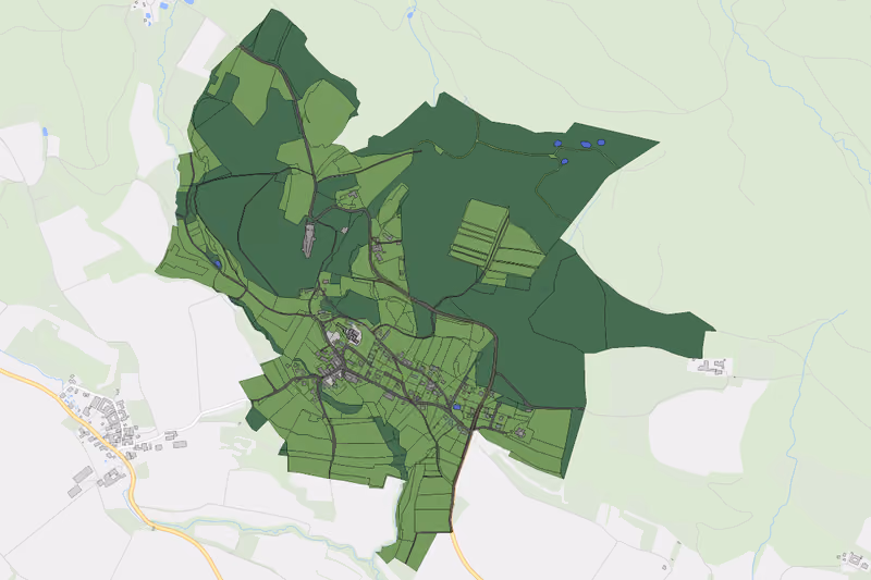 Kartenvorschau des Bodenverbrauchs der KG Stein-Eichberg