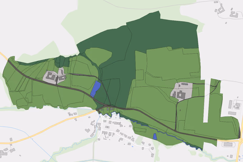 Kartenvorschau des Bodenverbrauchs der KG Wegbach