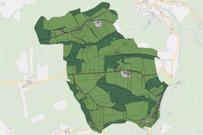 Kartenvorschau des Bodenverbrauchs der KG Weinzettl