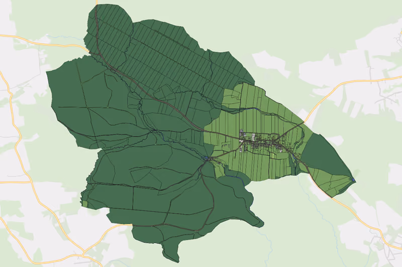 Kartenvorschau des Bodenverbrauchs der KG Weyersdorf