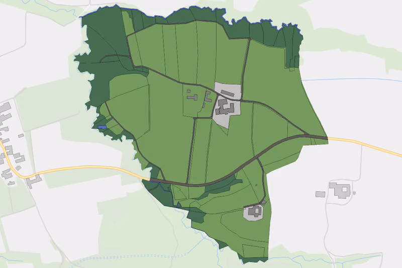Kartenvorschau des Bodenverbrauchs der KG Wolkersberg