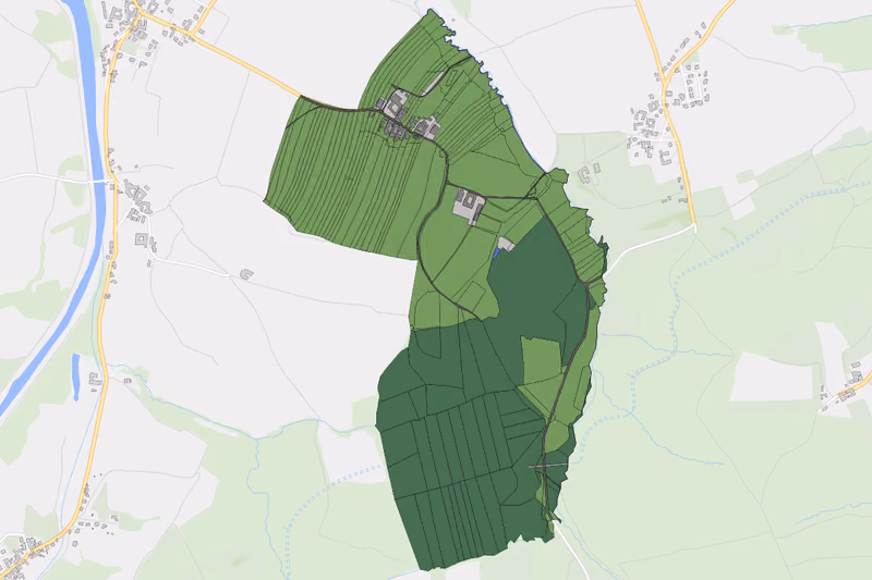 Kartenvorschau des Bodenverbrauchs der KG Zuleithen