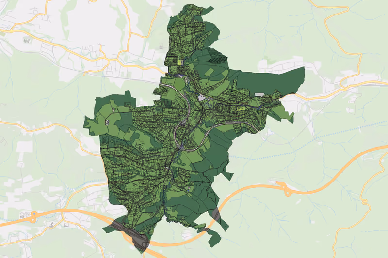 Kartenvorschau des Bodenverbrauchs der KG Eichgraben