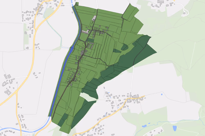 Kartenvorschau des Bodenverbrauchs der KG Emmersdorf