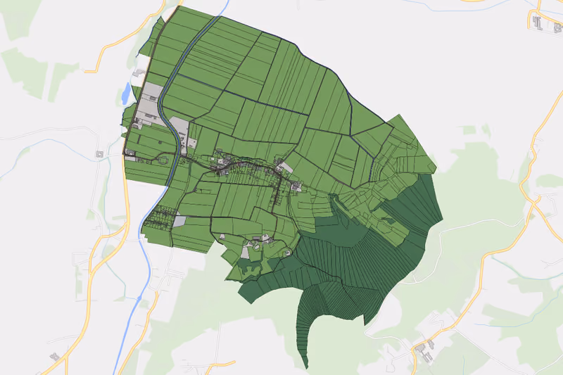 Kartenvorschau des Bodenverbrauchs der KG Markersdorf