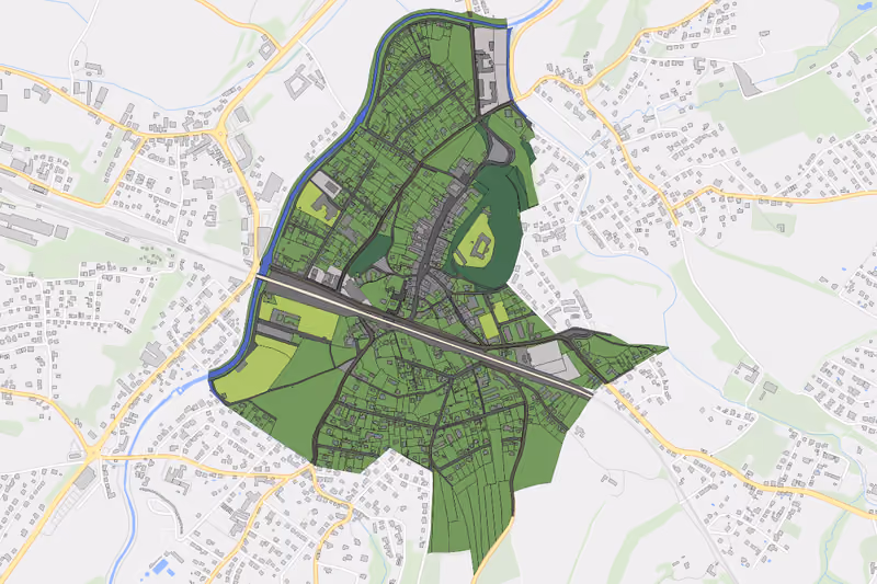 Kartenvorschau des Bodenverbrauchs der KG Neulengbach