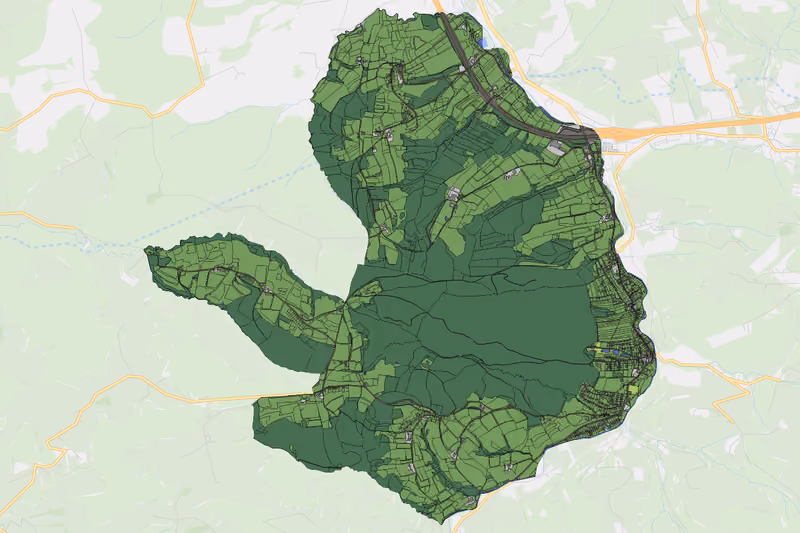 Kartenvorschau des Bodenverbrauchs der KG Neustift-Innermanzing