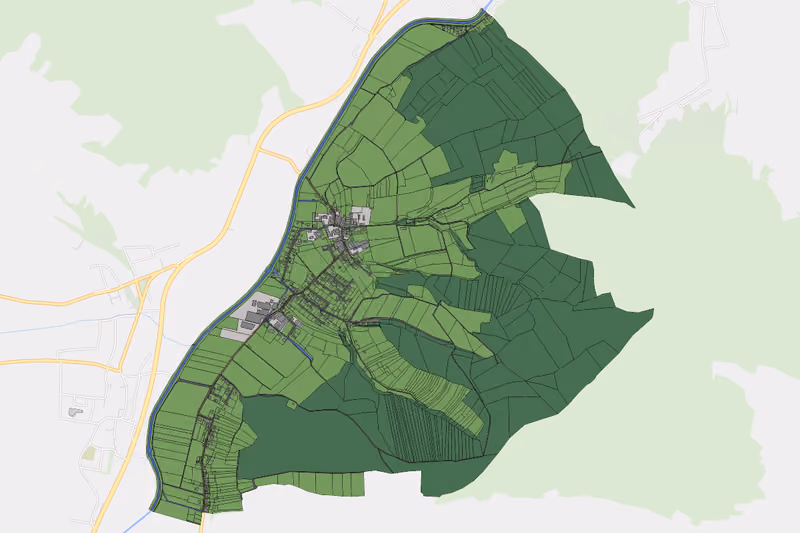 Kartenvorschau des Bodenverbrauchs der KG Siegersdorf