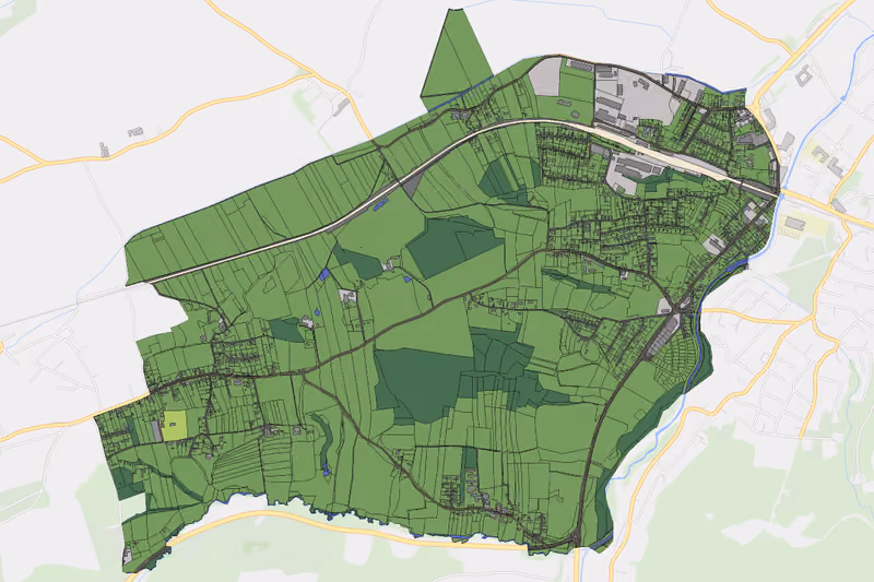 Kartenvorschau des Bodenverbrauchs der KG Tausendblum