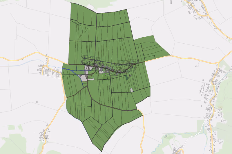 Kartenvorschau des Bodenverbrauchs der KG Wimmersdorf