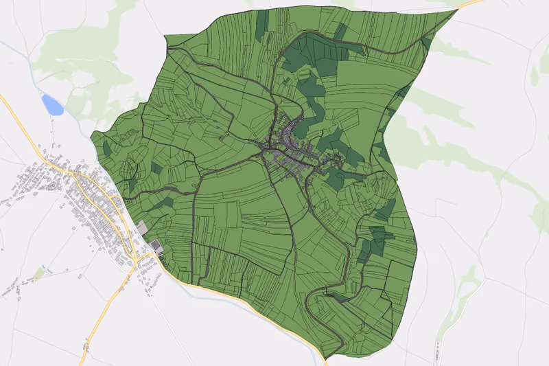 Kartenvorschau des Bodenverbrauchs der KG Neudegg