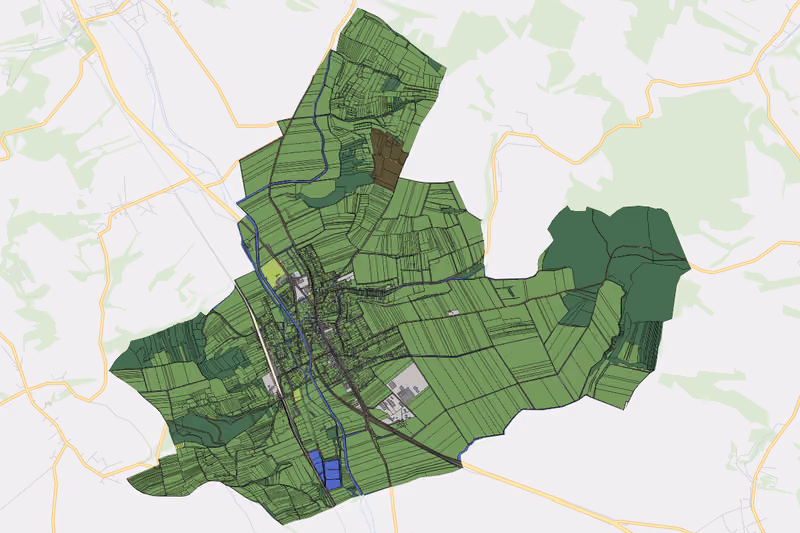 Kartenvorschau des Bodenverbrauchs der KG Großweikersdorf