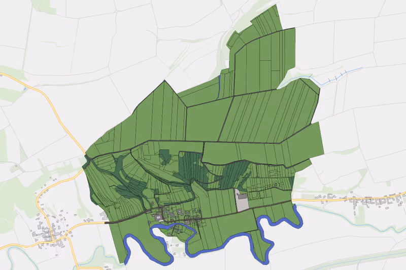 Kartenvorschau des Bodenverbrauchs der KG Ebersdorf