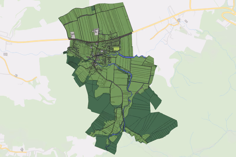 Kartenvorschau des Bodenverbrauchs der KG Elsbach