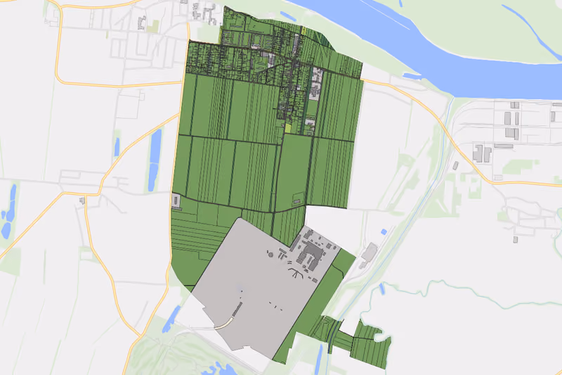 Kartenvorschau des Bodenverbrauchs der KG Erpersdorf