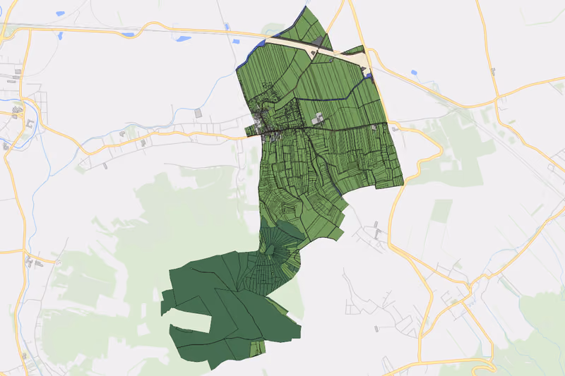 Kartenvorschau des Bodenverbrauchs der KG Freundorf