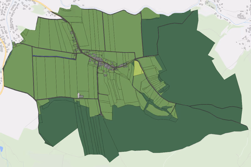 Kartenvorschau des Bodenverbrauchs der KG Gerersdorf
