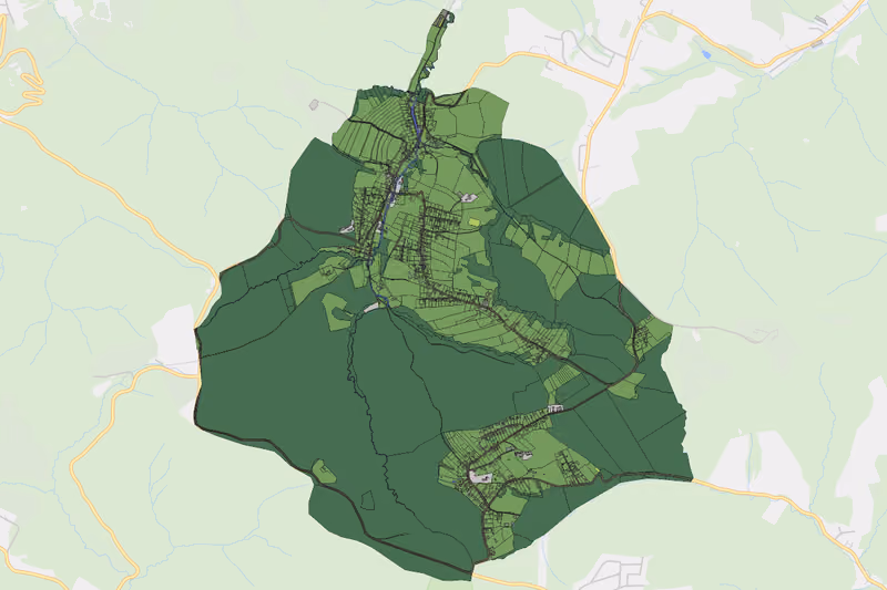 Kartenvorschau des Bodenverbrauchs der KG Kirchbach