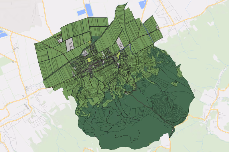Kartenvorschau des Bodenverbrauchs der KG Königstetten