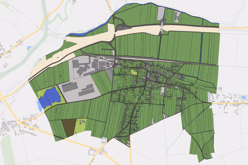 Kartenvorschau des Bodenverbrauchs der KG Michelhausen