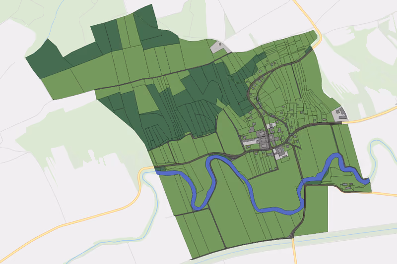 Kartenvorschau des Bodenverbrauchs der KG Tautendorf