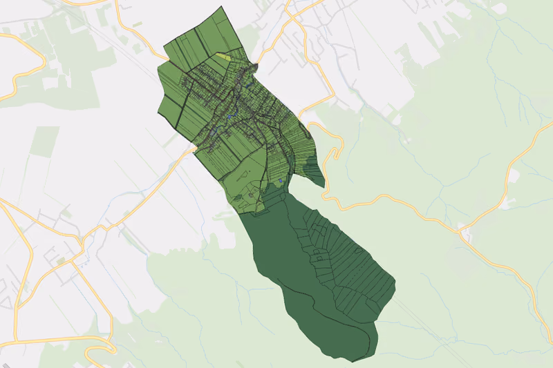 Kartenvorschau des Bodenverbrauchs der KG Wilfersdorf