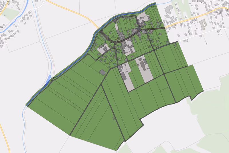 Kartenvorschau des Bodenverbrauchs der KG Zöfing
