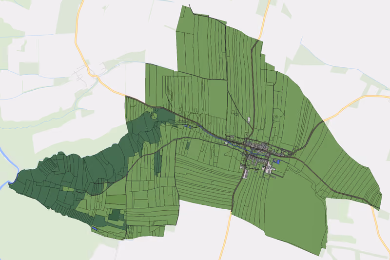 Kartenvorschau des Bodenverbrauchs der KG Großau