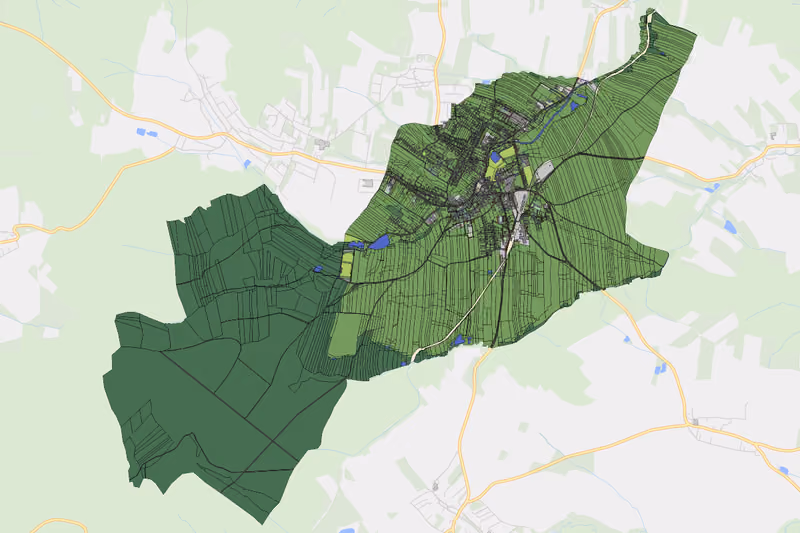 Kartenvorschau des Bodenverbrauchs der KG Großsiegharts