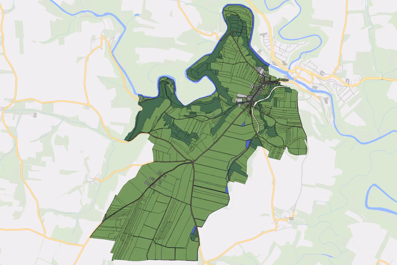 Kartenvorschau des Bodenverbrauchs der KG Oberndorf bei Raabs