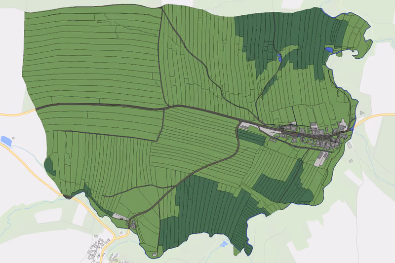 Kartenvorschau des Bodenverbrauchs der KG Seebs