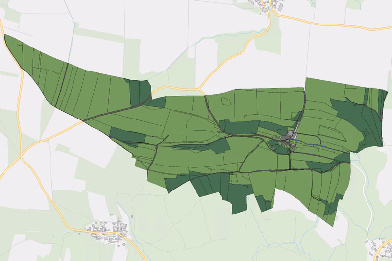 Kartenvorschau des Bodenverbrauchs der KG Trabersdorf