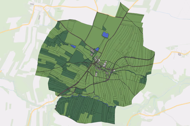 Kartenvorschau des Bodenverbrauchs der KG Weinern