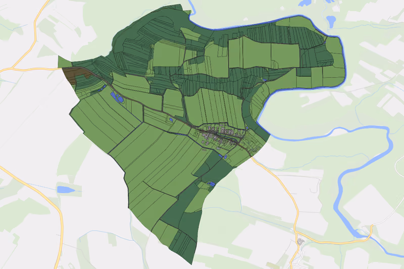 Kartenvorschau des Bodenverbrauchs der KG Hohenwarth